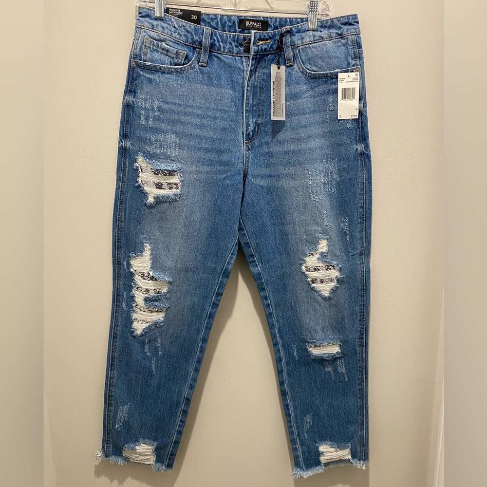Buffalo David Bitton High-Rise Dayglow Jeans Women’s Size 30 NWT Distress Casual